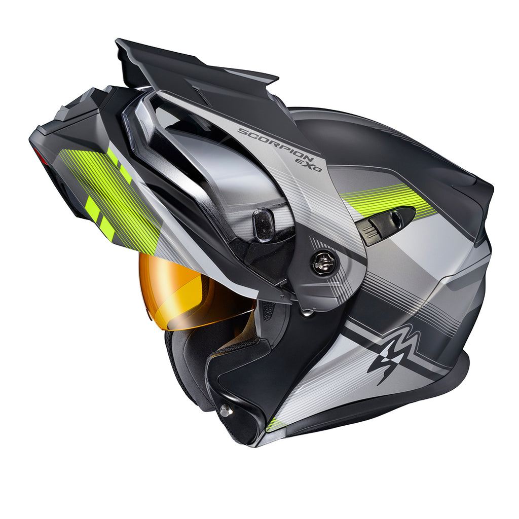 Scorpion EXO-AT950 Dual Sport Snow Helmet Zec Hi Viz Dark Grey