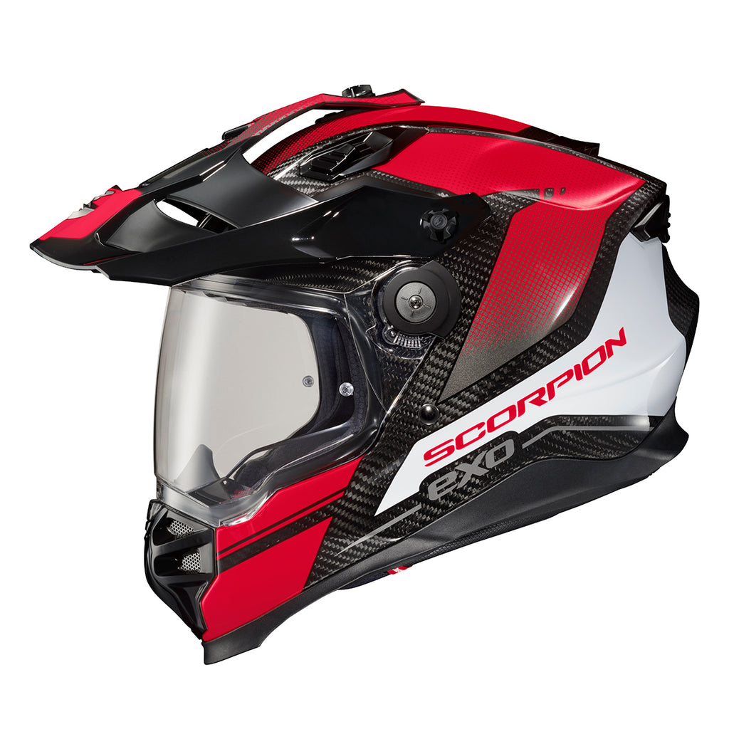 Scorpion XT9000 Dual Sport Helmet Carbon Trailhead Dark Red