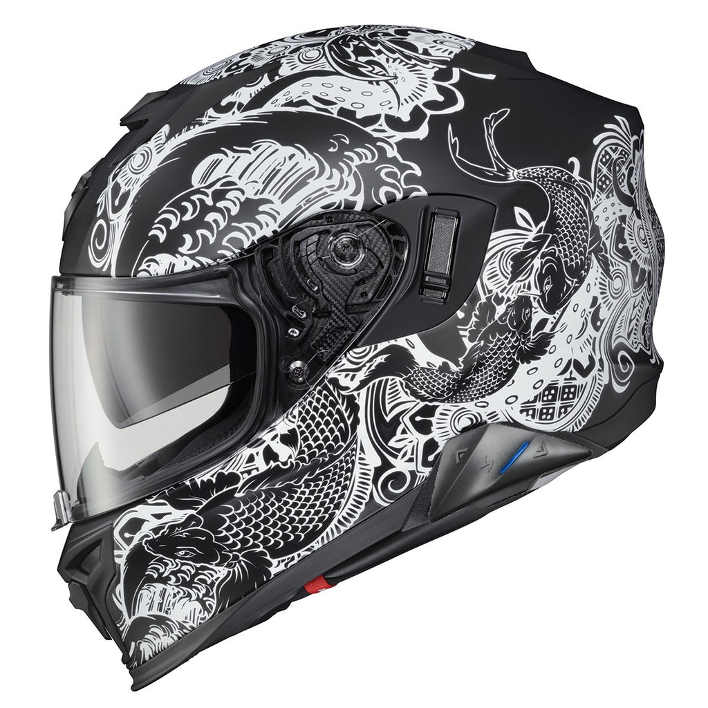 Scorpion EXO-T-520 EXO-Com Full Face Helmet Nama-Sushi Black White