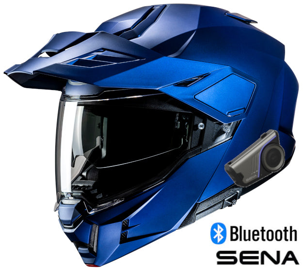 HJC i80 Sena 60S Bluetooth Modular Helmet Matte Blue