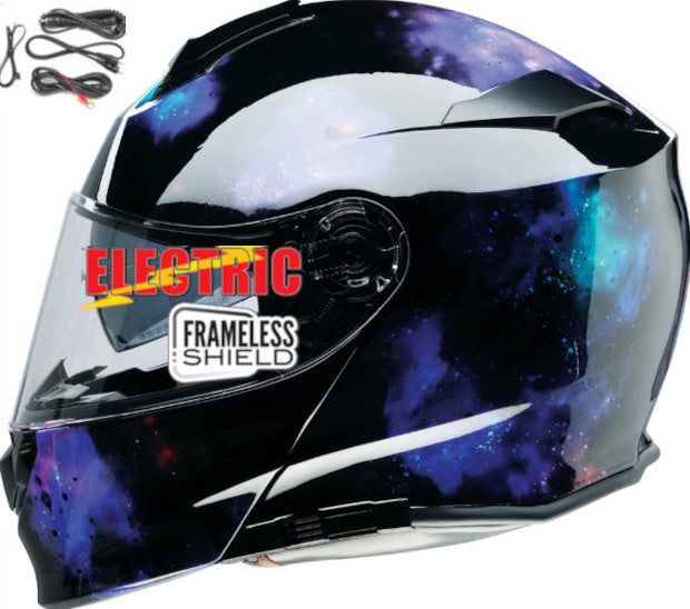 Z1R Solaris 2.0 Modular Snow Helmet Infinix Black Electric Shield