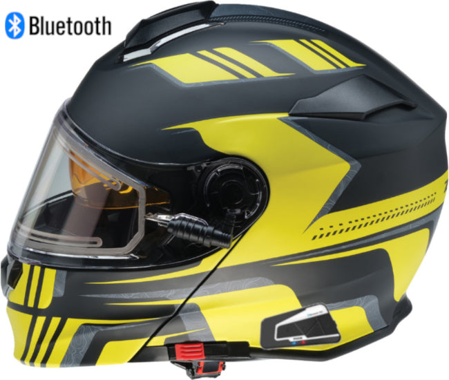 Z1R Solaris Bluetooth Snow Helmet First Tracks Black/Hi-Viz  Electric Shield