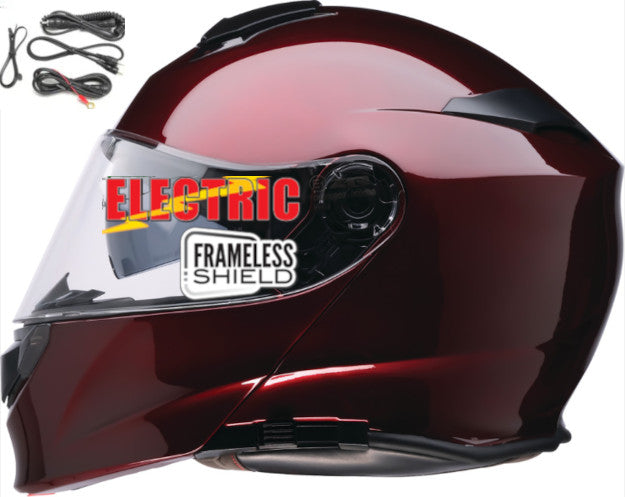 Z1R Solaris 2.0 Modular Snow Helmet Wine Electric Shield
