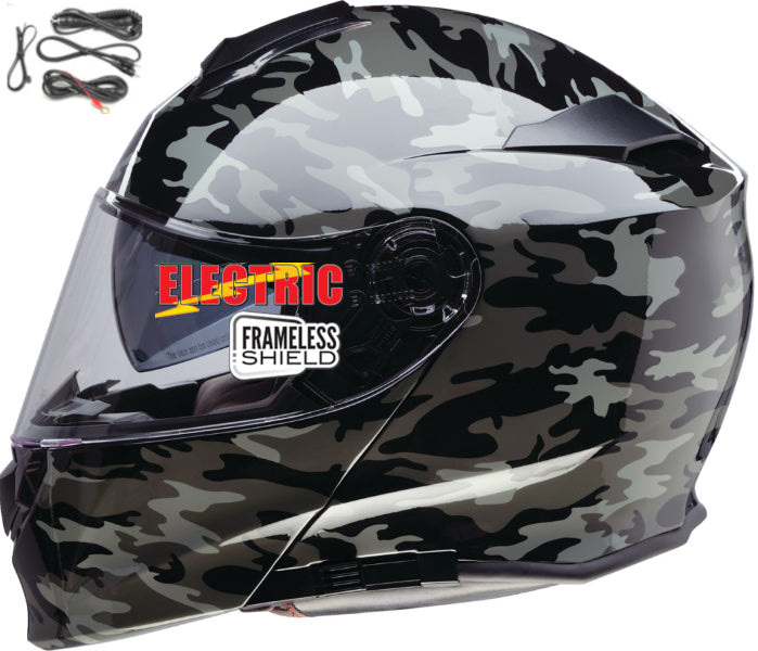 Z1R Solaris 2.0 Modular Snow Helmet Camo Grey Electric Shield