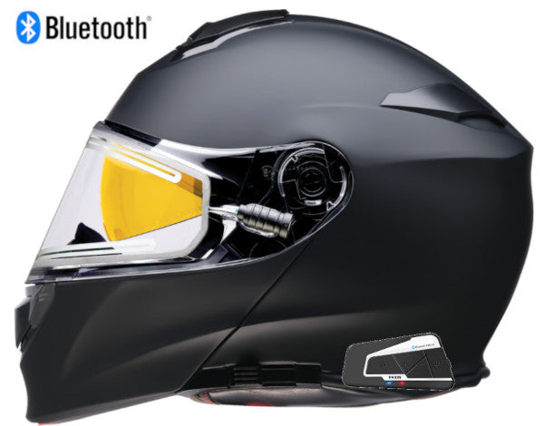 Z1R Solaris 2.0 Bluetooth Snow Helmet Matte Black Electric Shield