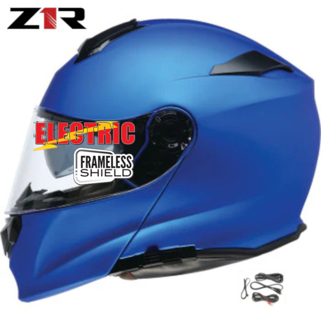 Z1R Solaris 2.0 Modular Snow Helmet Satin Blue Electric Shield