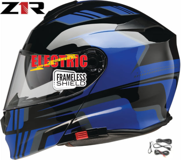 Z1R Solaris 2.0 Modular Snow Helmet Slater Blue Electric Shield