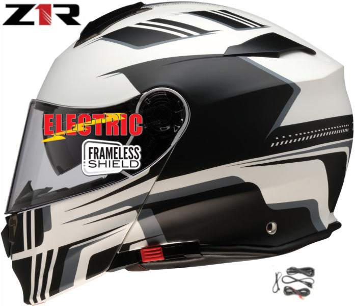 Z1R Solaris 2.0 Modular Snow Helmet Slater White Electric Shield