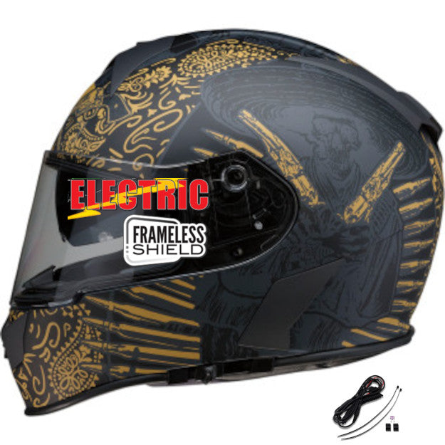 Z1R Warrant Full Face Snow Helmet Sombrero Black/Gold Electric Shield