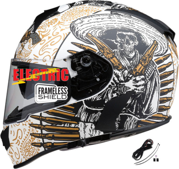 Z1R Warrant Full Face Snow Helmet Sombrero White/Gold Electric Shield