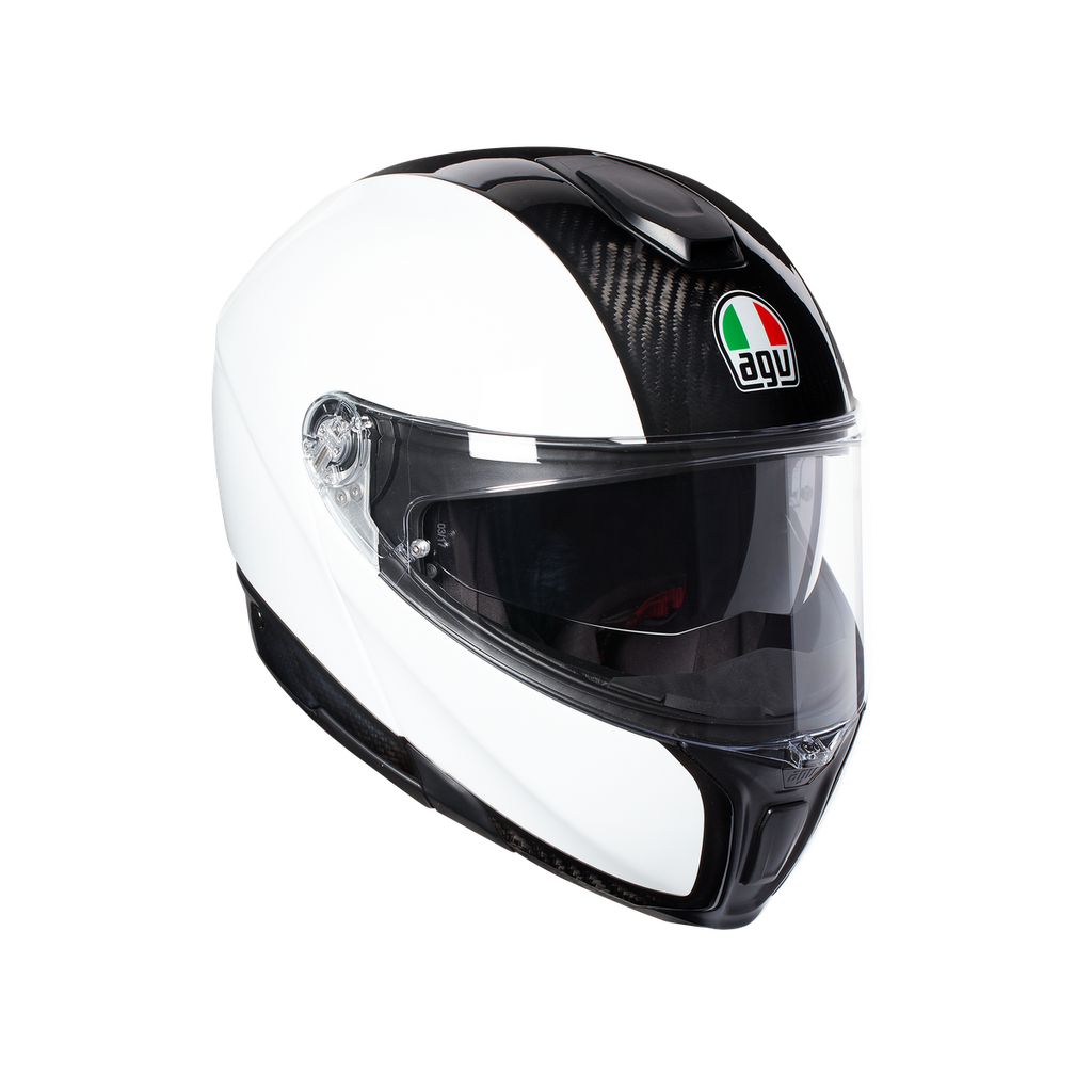 AGV Sportmodular Mono Carbon White Bluetooth Helmet