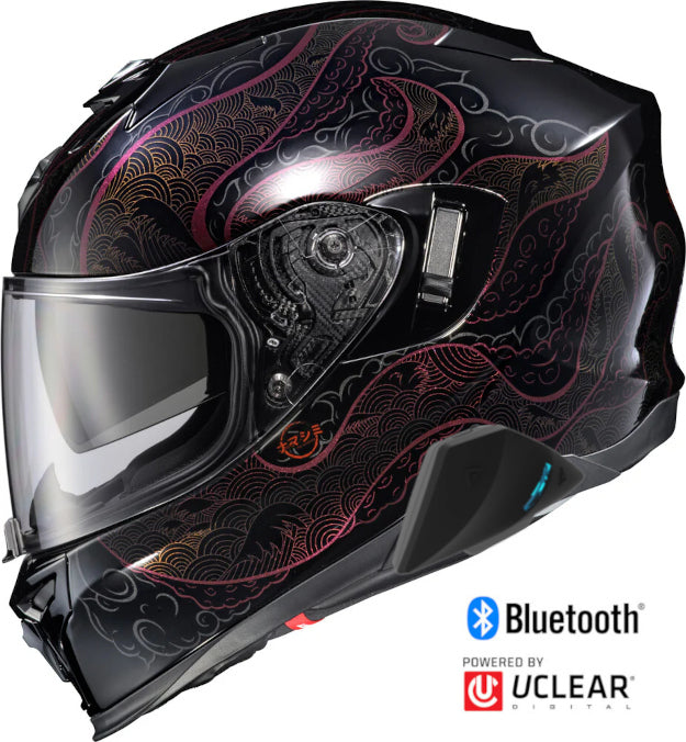 Scorpion EXO-T-520 Full Face Bluetooth Helmet Nama-Shimi Black Chameleon EXO-COM