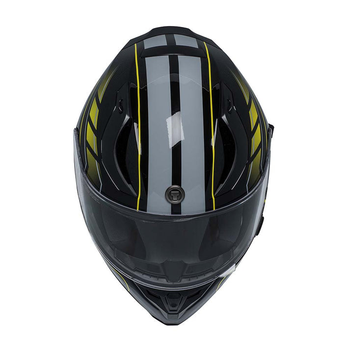 Torc T-15 Bluetooth Full Face Helmet Horizon Hi Viz Yellow Size Medium