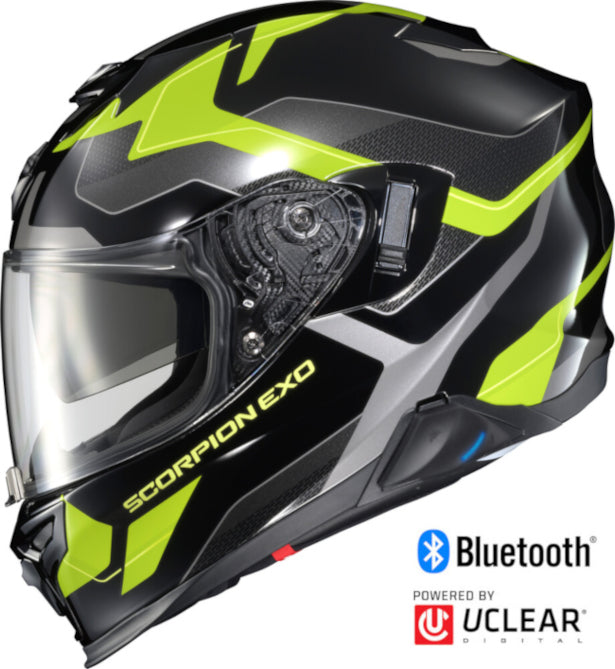 Scorpion EXO-T-520 Bluetooth Helmet Zuse Black Hi-Viz