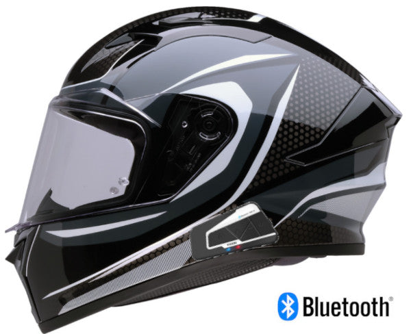 Z1r Talon Full Face Bluetooth Helmet Nighthawk Black Gray White