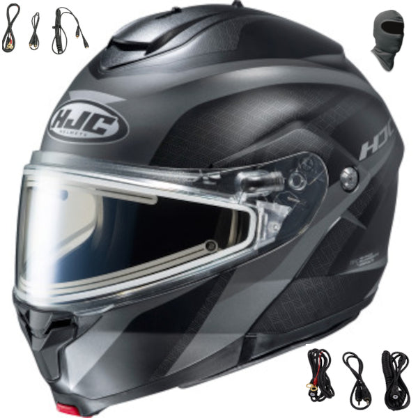 HJC C91 Snow Helmet Taly Graphic MC5SF Black Electric Shield