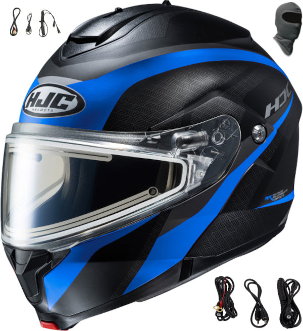 HJC C91 Modular Snow Helmet Taly Graphic MC2SF Flat Blue Electric Shield