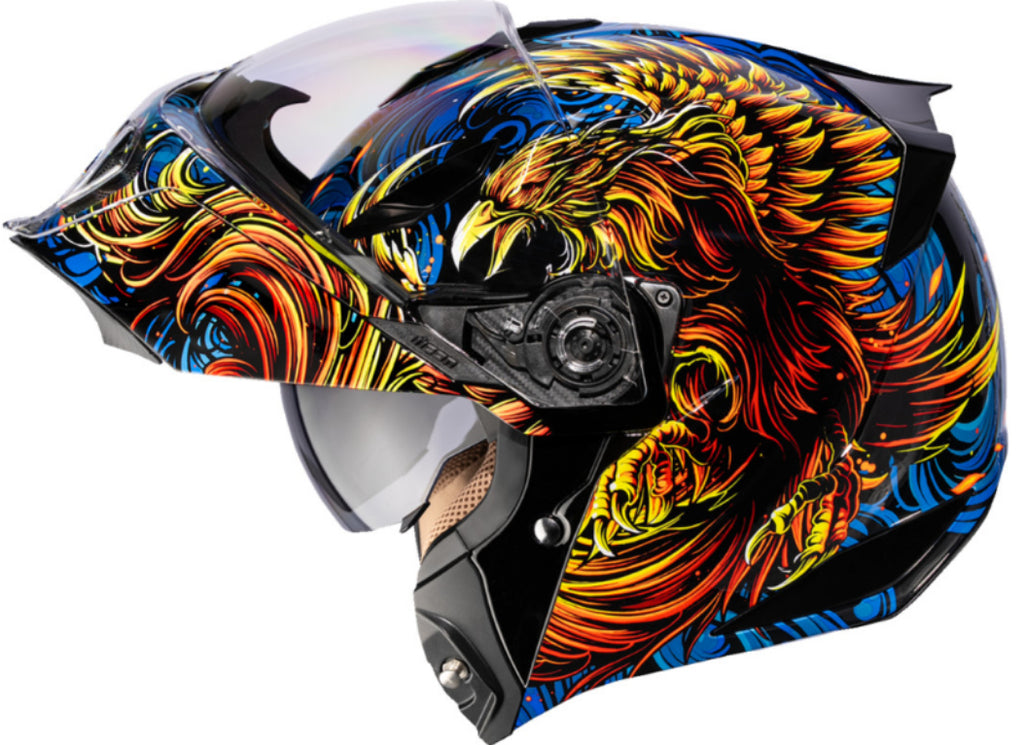 Icon Threshold Modular Helmet Burn Birdie Burn Blue