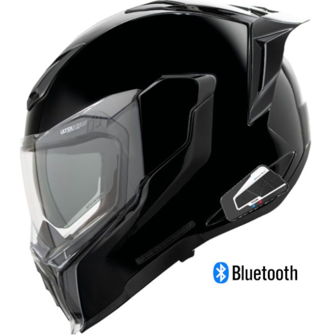 Icon Ultraflite Full Face Bluetooth Helmet Gloss Black