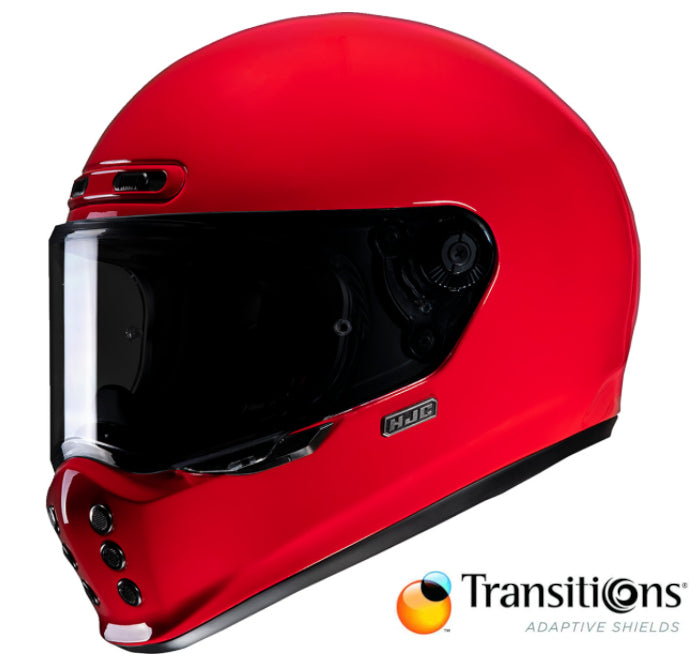 HJC V10 Helmet Deep Red Photochromic Shield