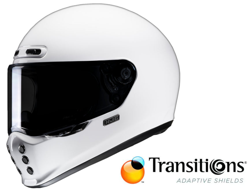 HJC V10 Helmet Gloss White Photochromic Shield