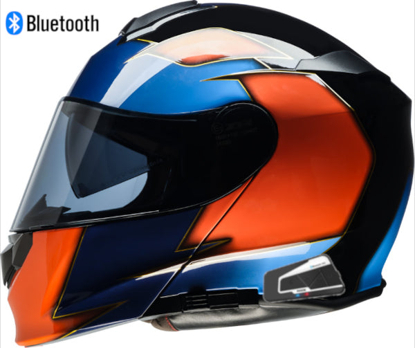 Z1R Solaris 2.0 Bluetooth Helmet Velocity Black/Blue/Orange