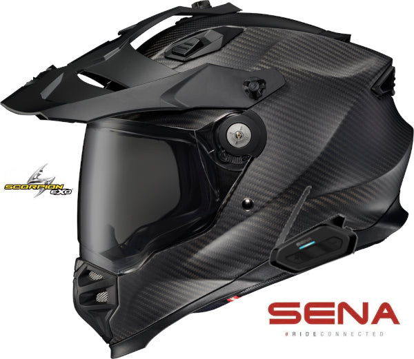 Scorpion XT9000 Bluetooth Helmet Carbon Matte Black Sena Spider