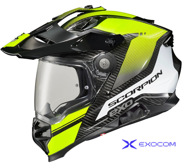 Scorpion XT9000 Bluetooth Helmet Carbon Trailhead Hi Viz EXO-Com