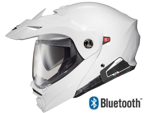 Scorpion EXO-AT960 Dual Sport Bluetooth Helmet Gloss White