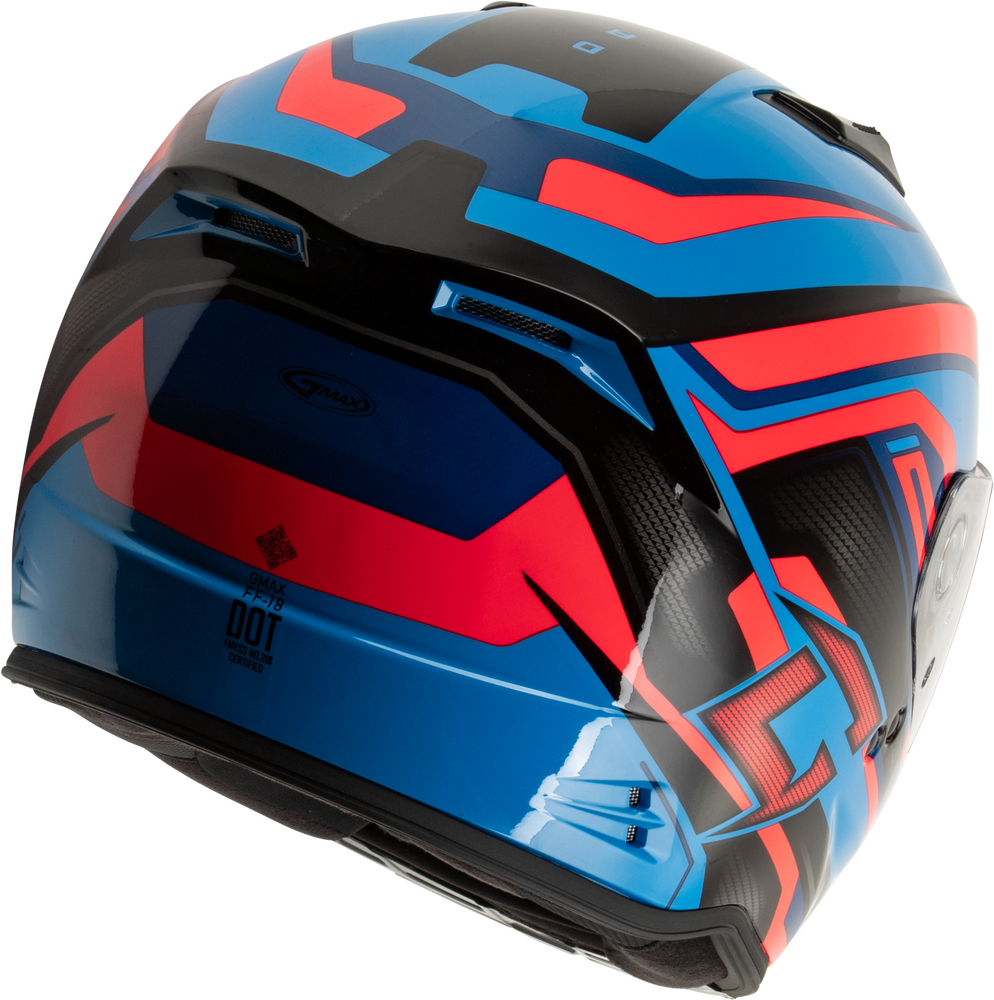 Gmax FF-18 Full Face Helmet Drift Graphic Black/Blue/Red