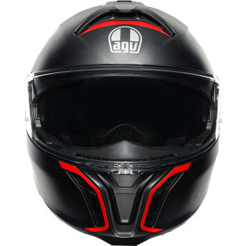 AGV Tourmodular Bluetooth Helmet Frequency Graphic Gunmetal/Red