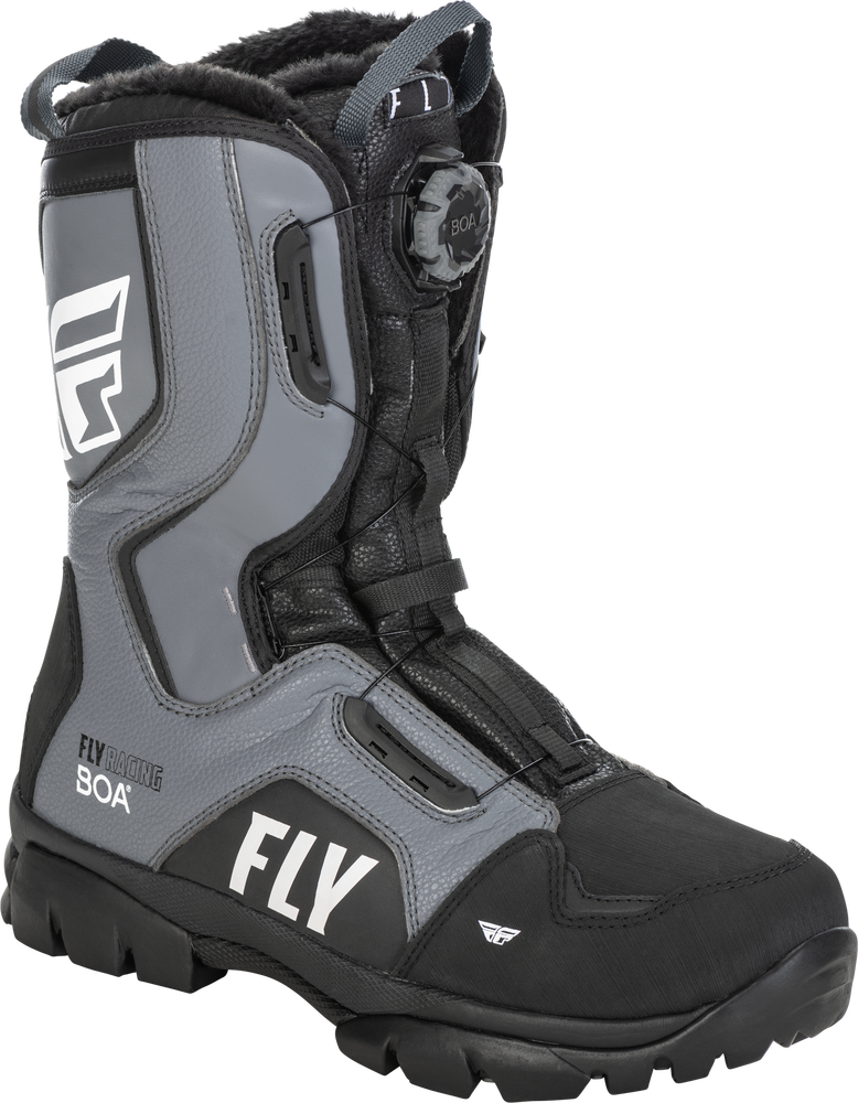 Fly Racing Marker BOA Snowmobile Boot Black Grey