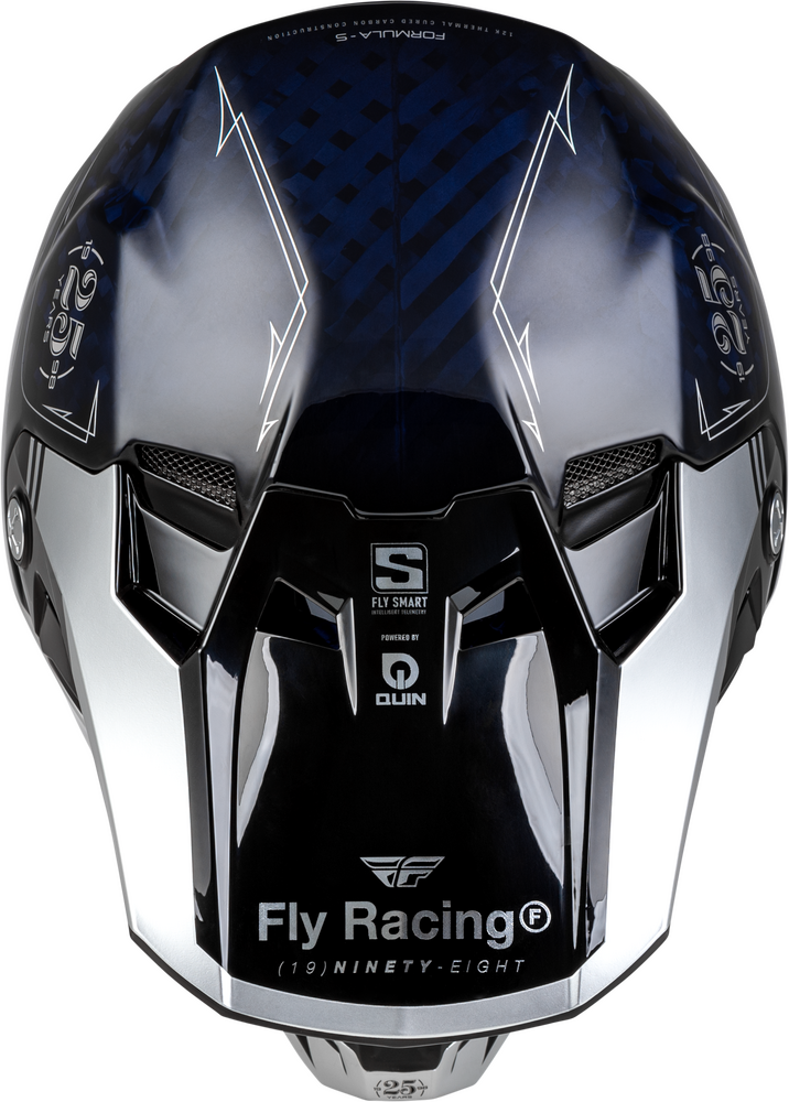 Fly Racing Formula S Off Road Helmet Carbon Legacy Blue Carbon/Silver Size XL