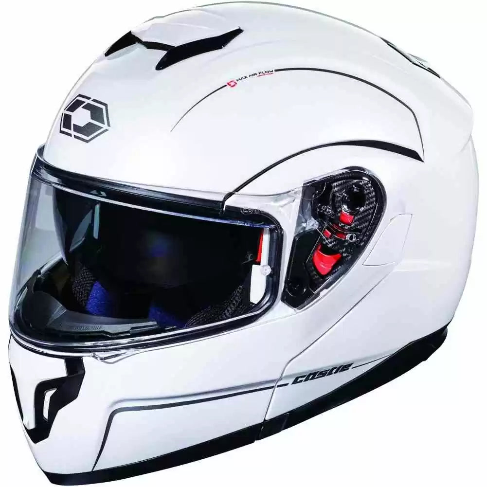 Castle X Atom Modular Street Helmet Pearl White