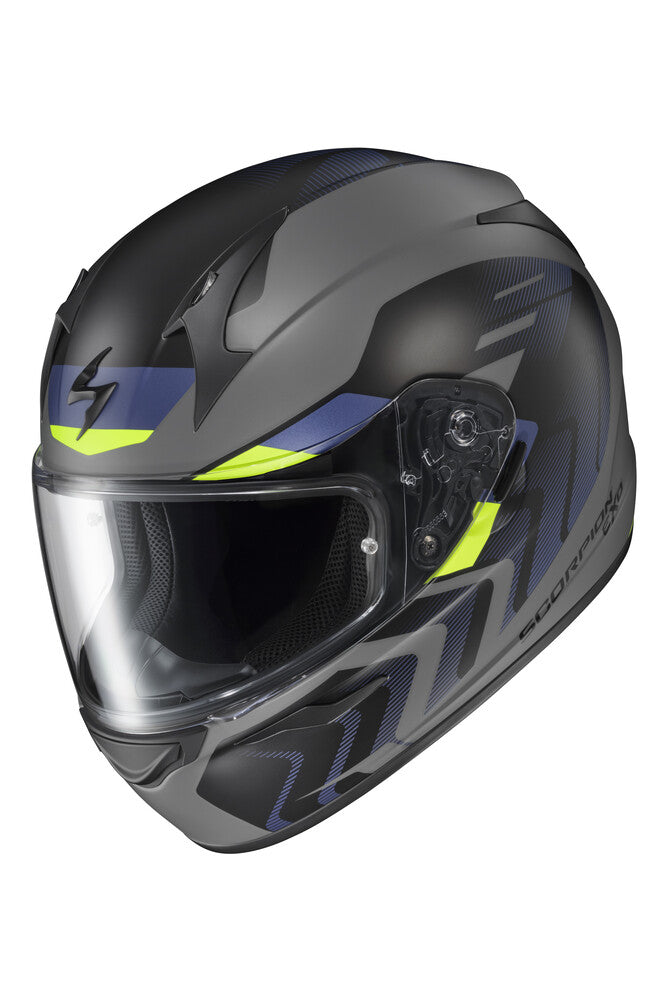 Scorpion EXO-R320 Alchemy Helmet Cement/Blue/Hi-Viz L