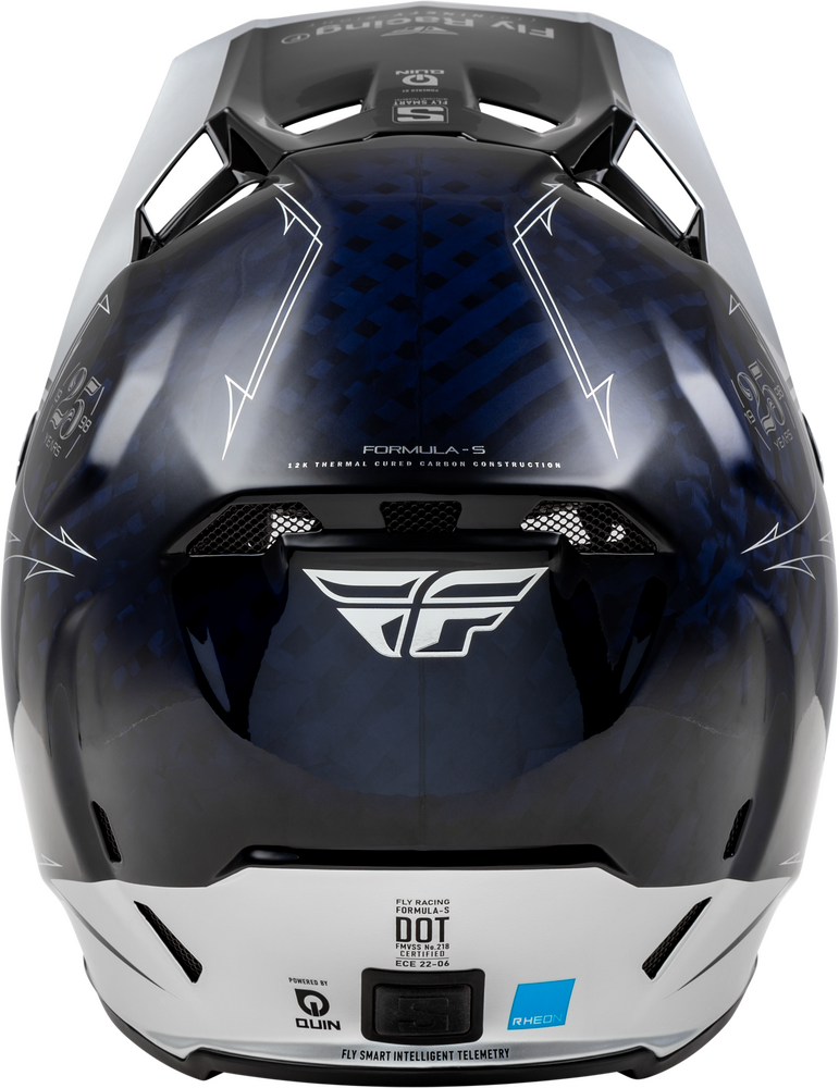 Fly Racing Formula S Off Road Helmet Carbon Legacy Blue Carbon/Silver Size XL