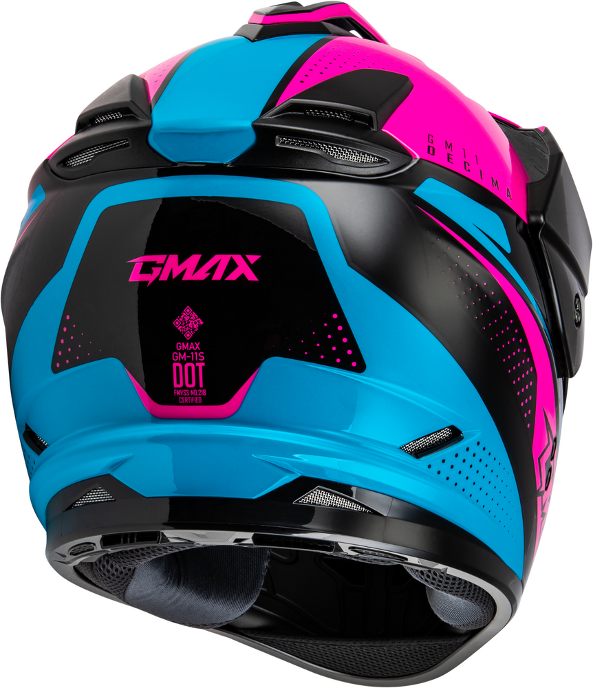 Gmax GM-11 Helmet Decima Graphic Black/Pink/Blue