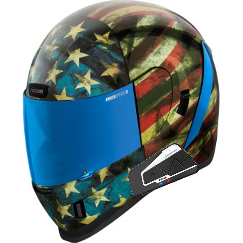 Icon Airform Full Face Bluetooth Helmet Old Glory