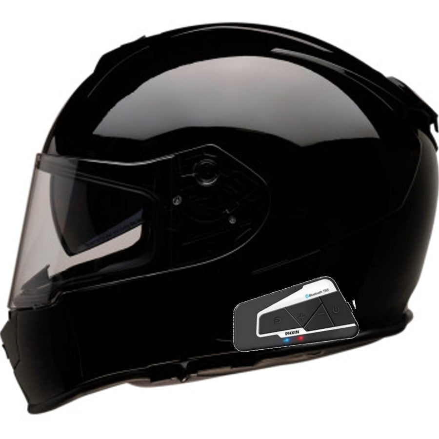 Z1R Warrant Full Face Bluetooth Helmet Gloss Black