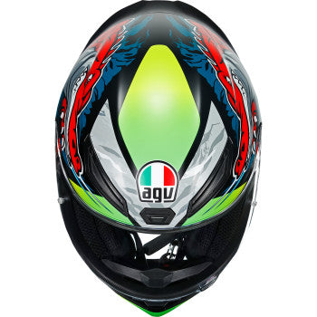 AGV K1 Full Face Bluetooth Helmet Dundee Matte Lime/Red