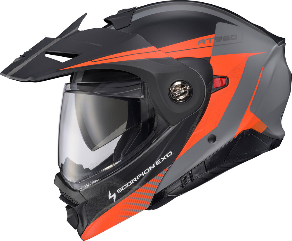 Scorpion EXO-AT960 Modular Helmet Topographic 2 Orange/Grey