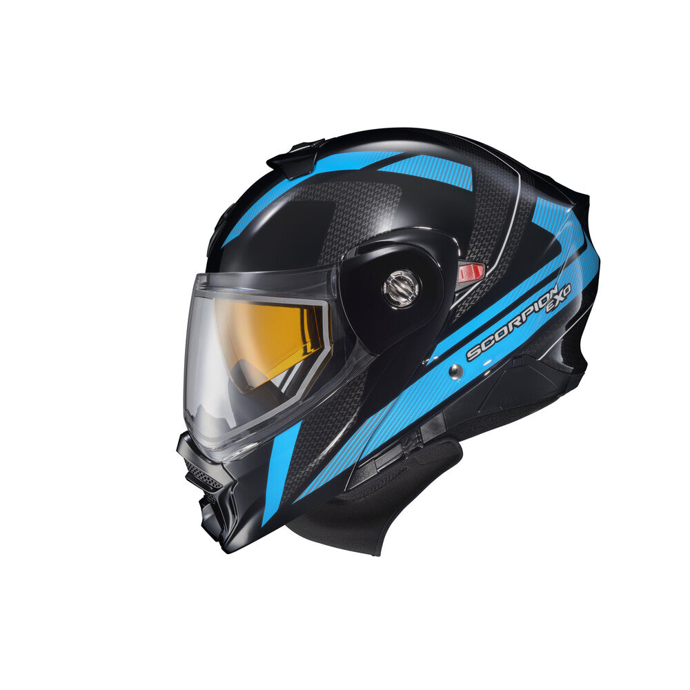 Scorpion EXO-AT960 Snow Helmet Hicks Blue Dual Lens