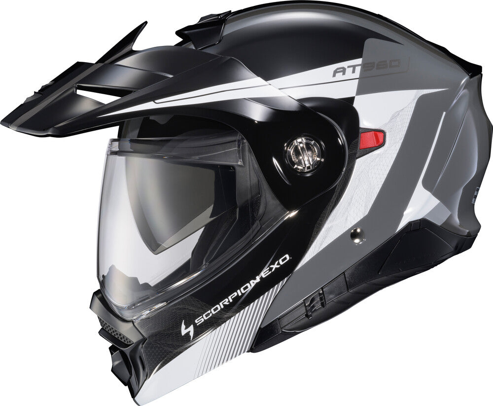 Scorpion EXO-AT960 Modular Helmet Topographic 2 Black/White/Grey