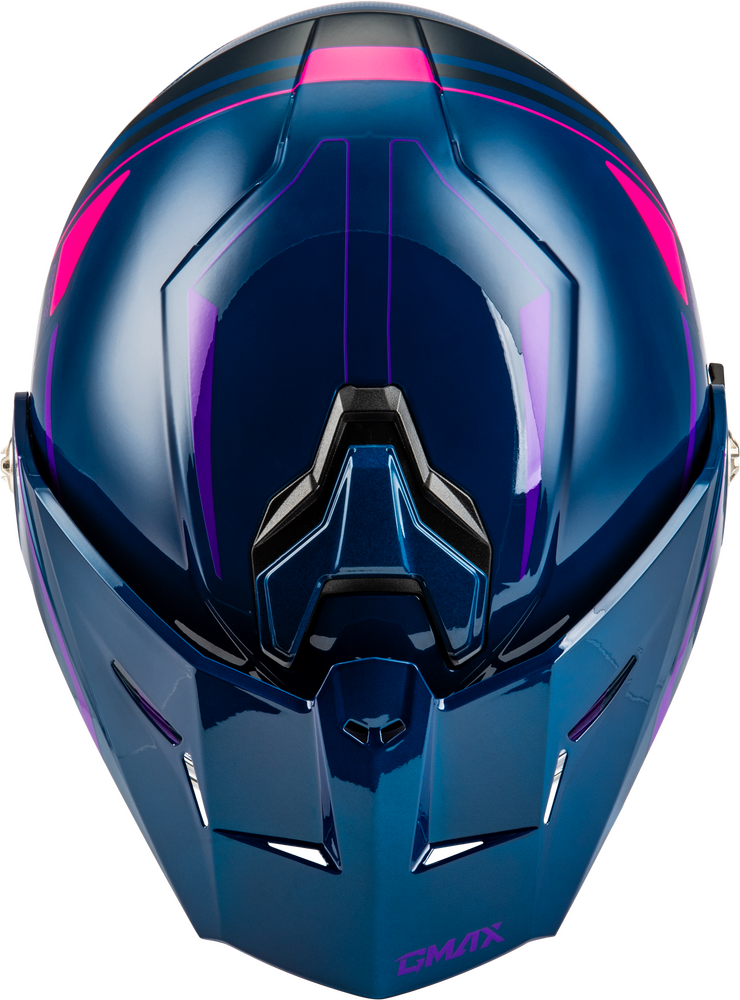 Gmax MD-74S Spectre Snow Helmet Blue Pink Purple Electric Shield