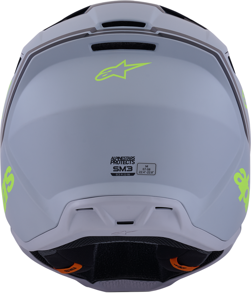 Alpinestars SM3 Off Road Helmet Radium Grey/Black/Yellow Fluorescent Matte