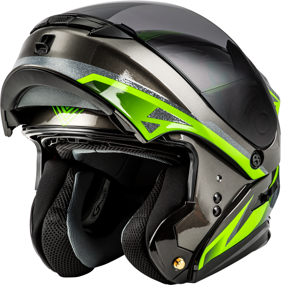 Gmax MD-01S Modular Helmet Volta Graphic Black/Silver/Green