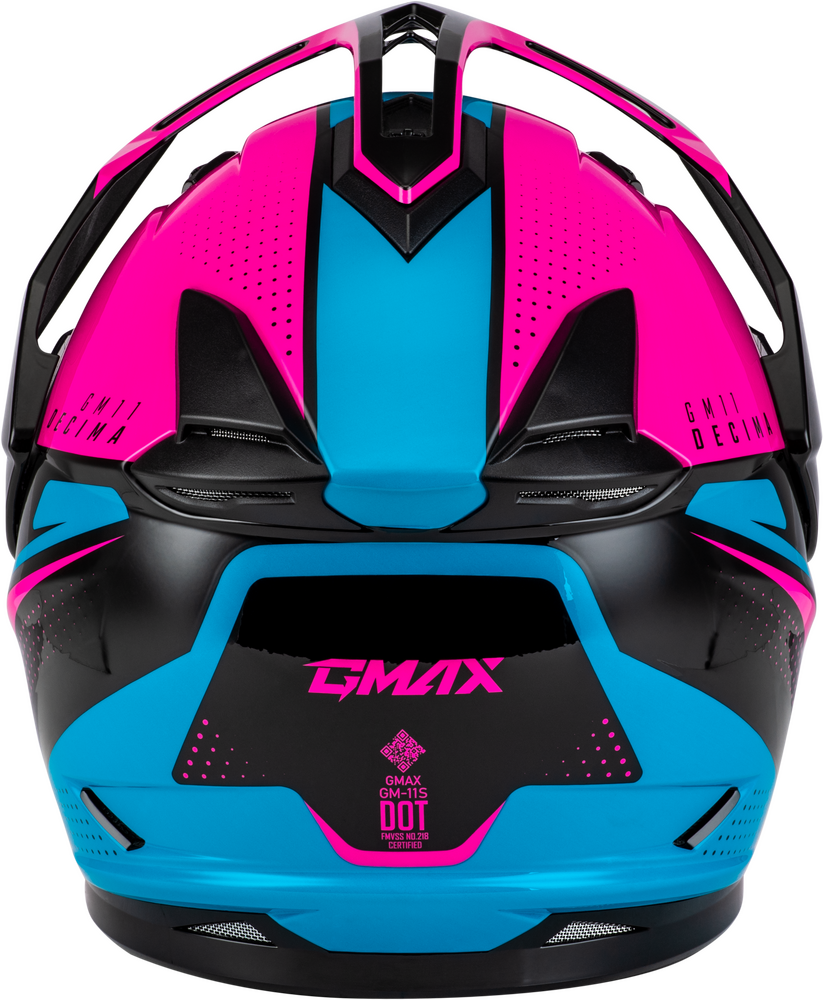 Gmax GM-11 Helmet Decima Graphic Black/Pink/Blue