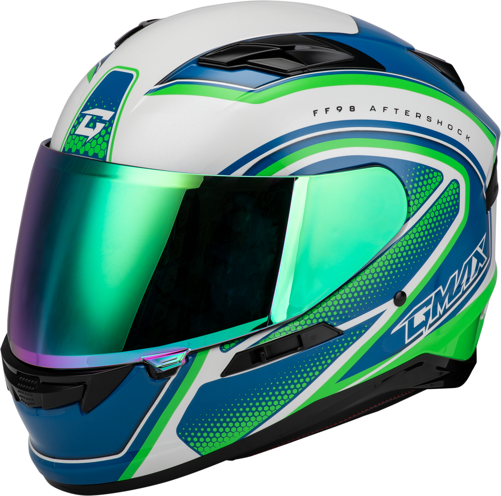 fluorescent green motorcycle helmets Ff 98 Aftershock Helmet Grey/Neon LG HP Reel Bearings ABEC7 Buy Today! Style:Super heavy Trolling age_kids