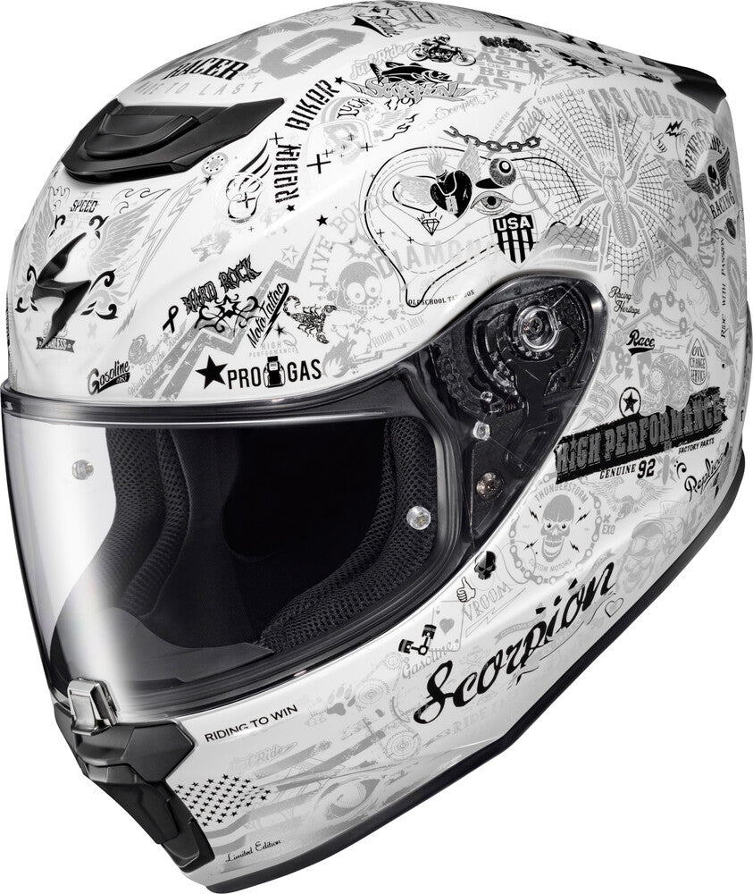 Scorpion EXO-R330 Full Face Helmet Shake 2 White