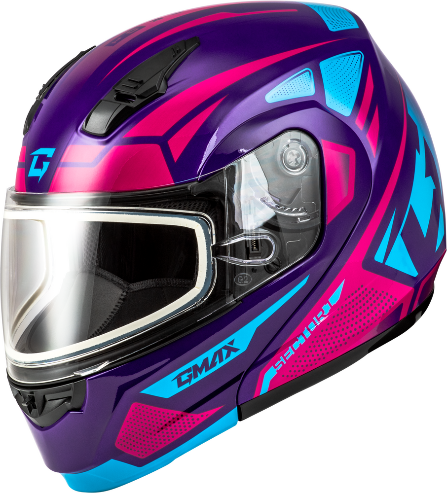 Gmax MD-04 Modular Snow Helmet Sector Violet/Pink
